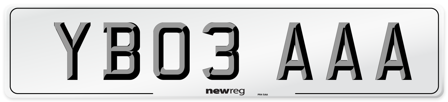 YB03 AAA Number Plate from New Reg